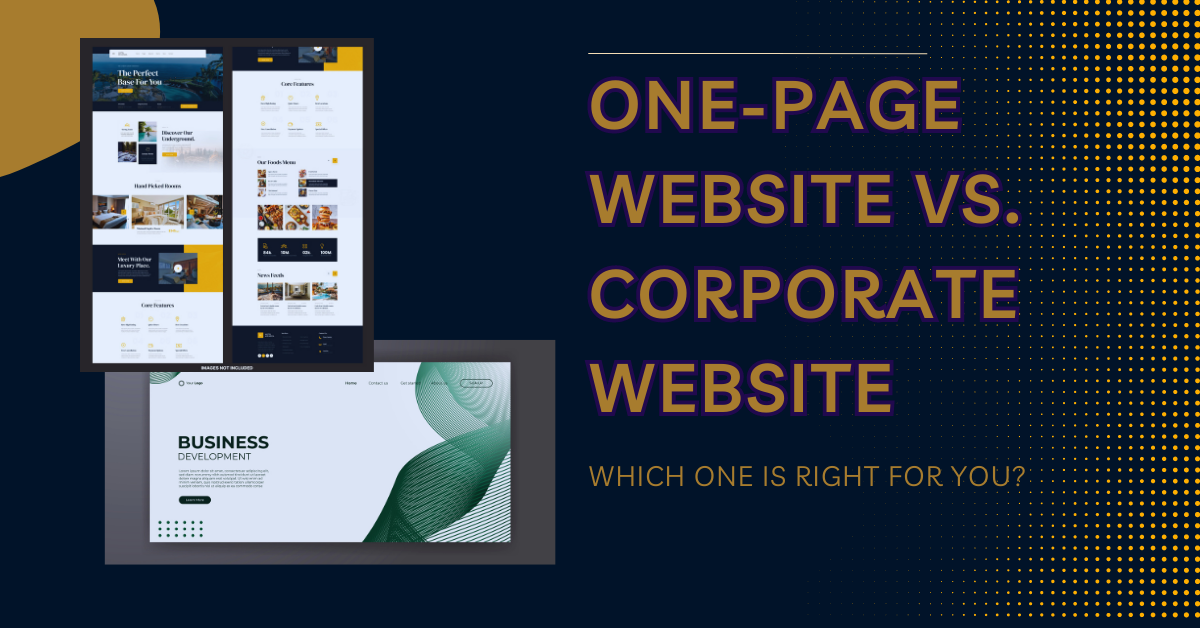 One-page website vs Corporate Website